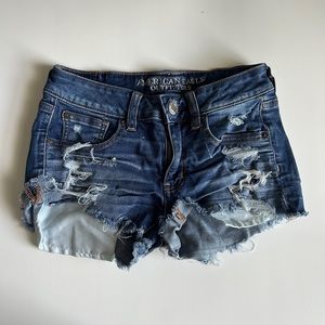 american eagle denim shorts